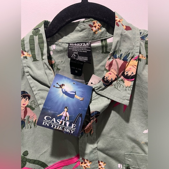 Studio Castle in the Sky Pazu, Sheeta, and Friends Woven Button-Up (Medium) - Picture 5 of 7